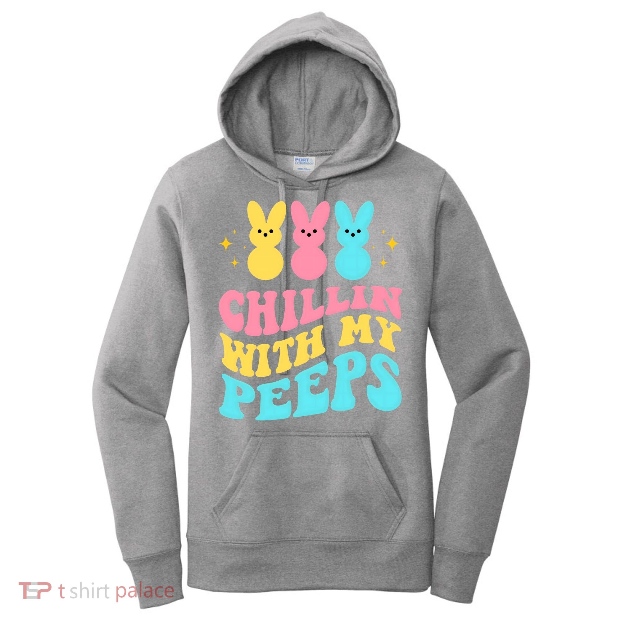 Chillin With My Peeps Cute Easter Women's Hoodie