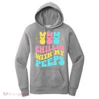 Chillin With My Peeps Cute Easter Women's Hoodie thumb 0