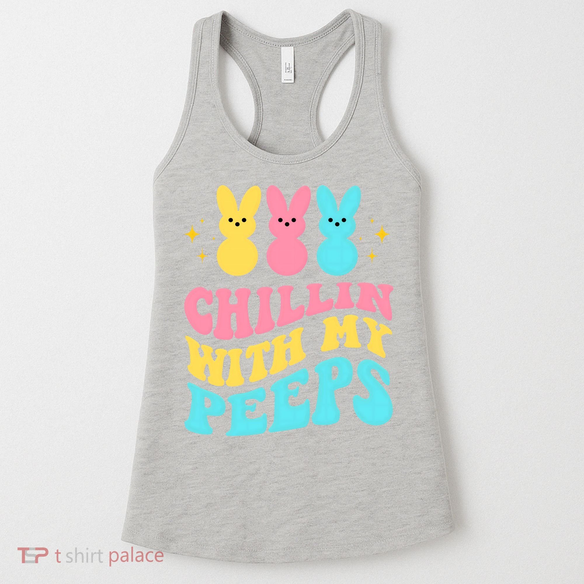 Chillin With My Peeps Cute Easter Women's Tank Top
