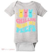 Chillin With My Peeps Cute Easter Baby Bodysuit thumb 0