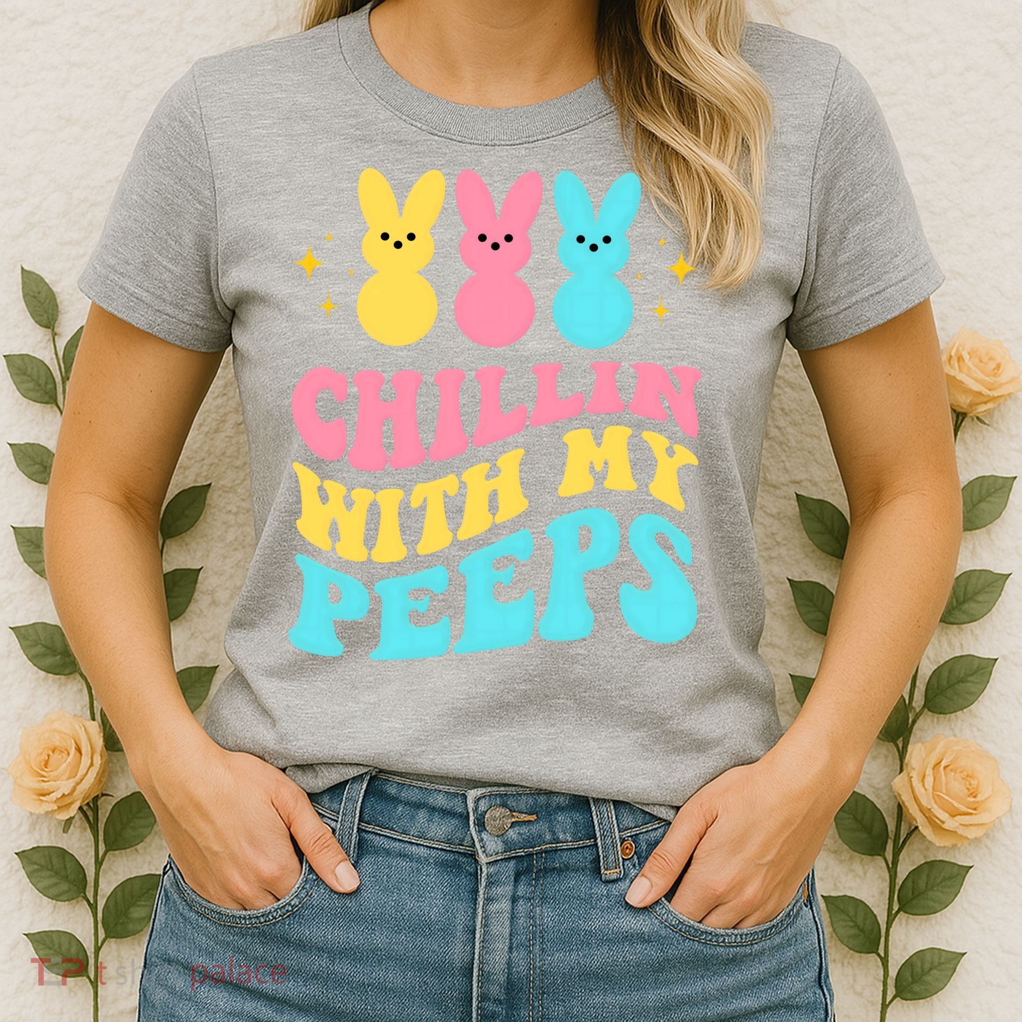 Chillin With My Peeps Cute Easter Women's T-Shirt