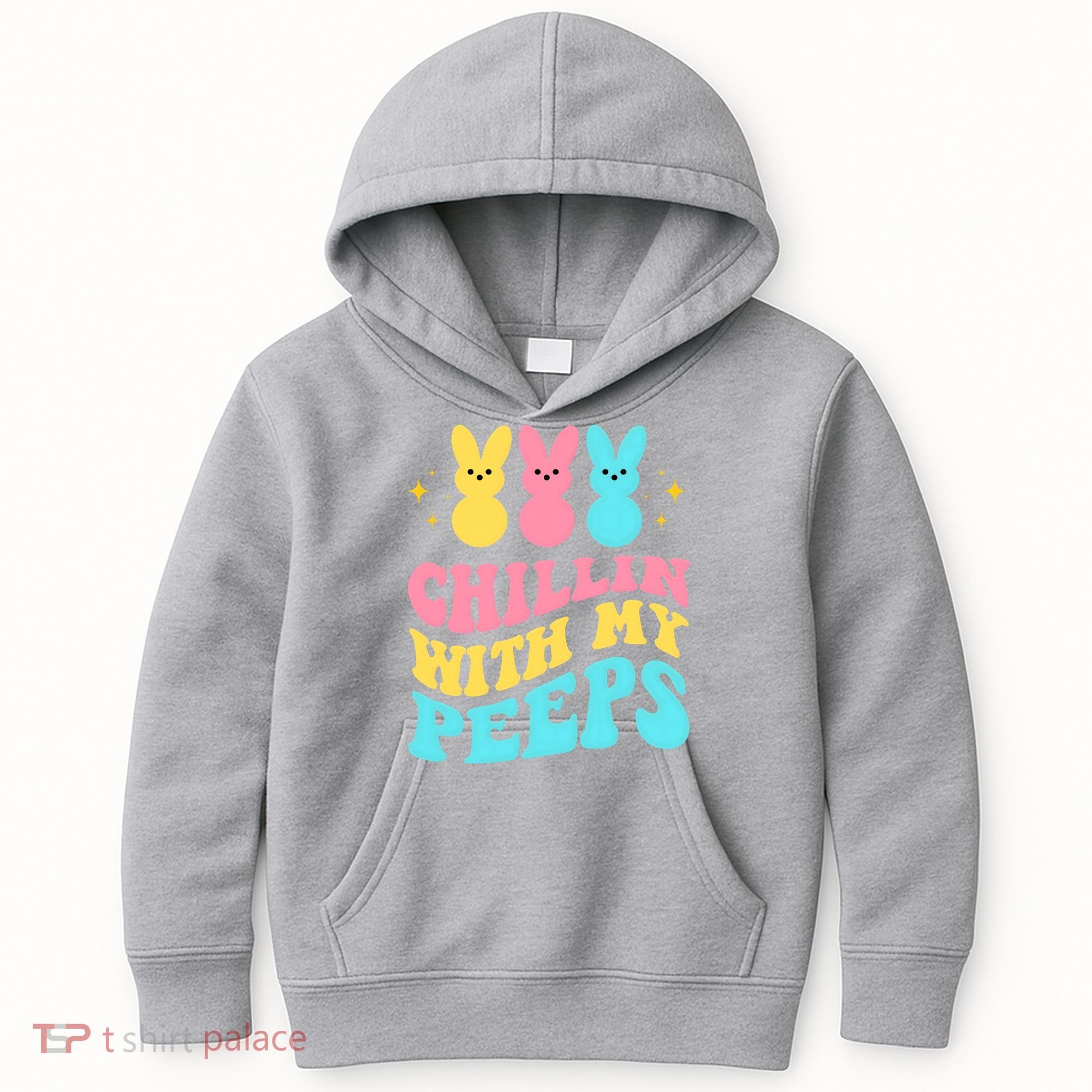 Chillin With My Peeps Cute Easter Kids Hoodie