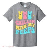 Chillin With My Peeps Cute Easter Kids T-Shirt thumb 0