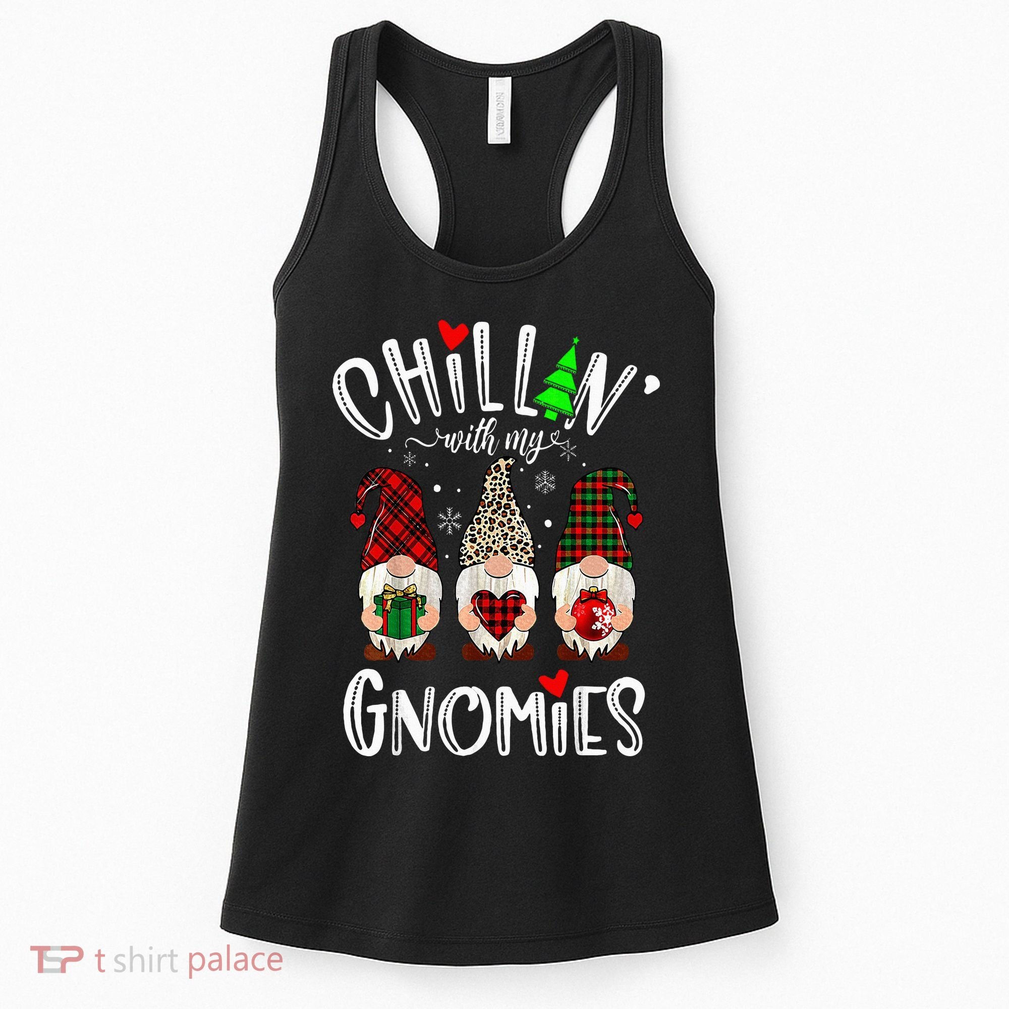 Chillin With My Gnomies Christmas Gnome Family Matching Xmas Women's Tank Top