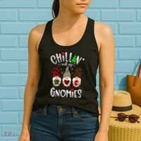 Chillin With My Gnomies Christmas Gnome Family Matching Xmas Women's Tank Top thumb 2