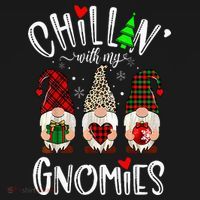 Chillin With My Gnomies Christmas Gnome Family Matching Xmas Women's Tank Top thumb 5