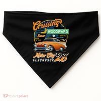 Cruising Woodward Motor City Flashback 2025 USA-Made Doggie Bandana thumb 0