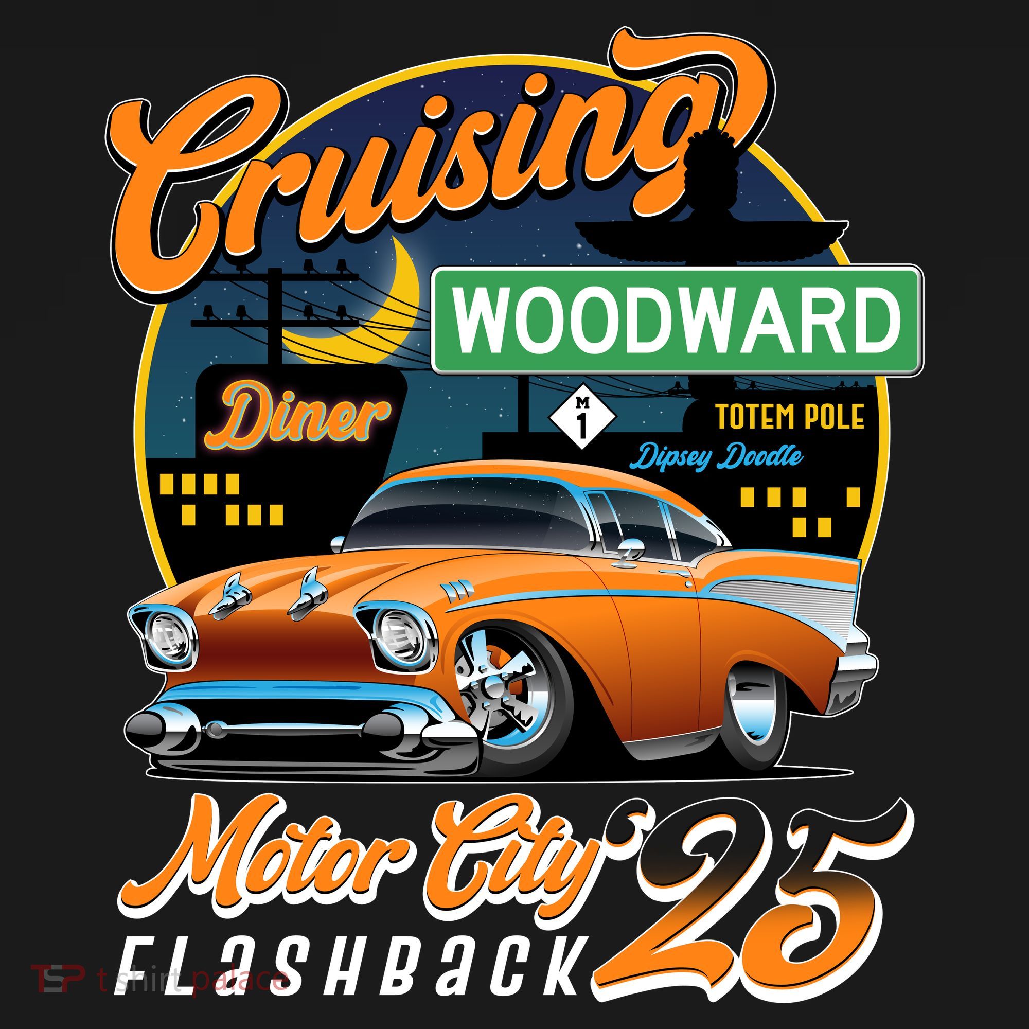 Cruising Woodward Motor City Flashback 2025 Women's Hoodie