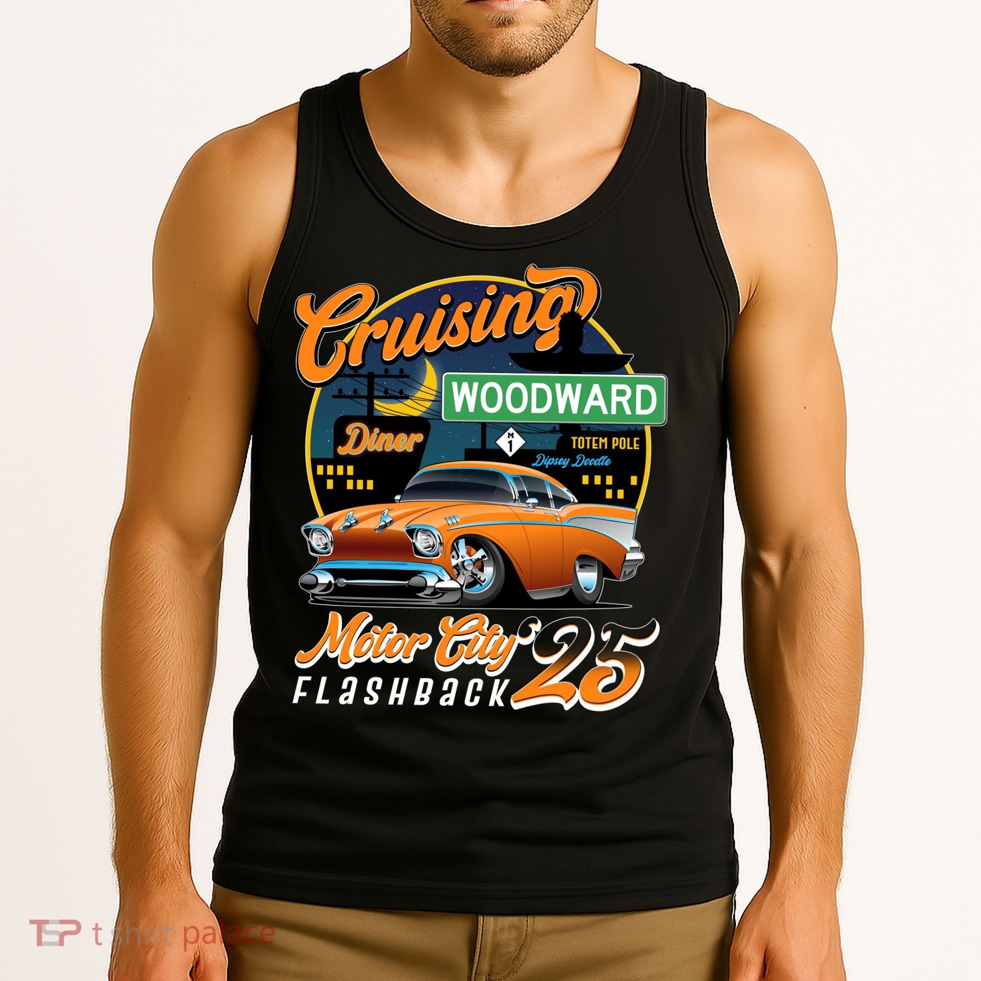Cruising Woodward Motor City Flashback 2025 Tank Top