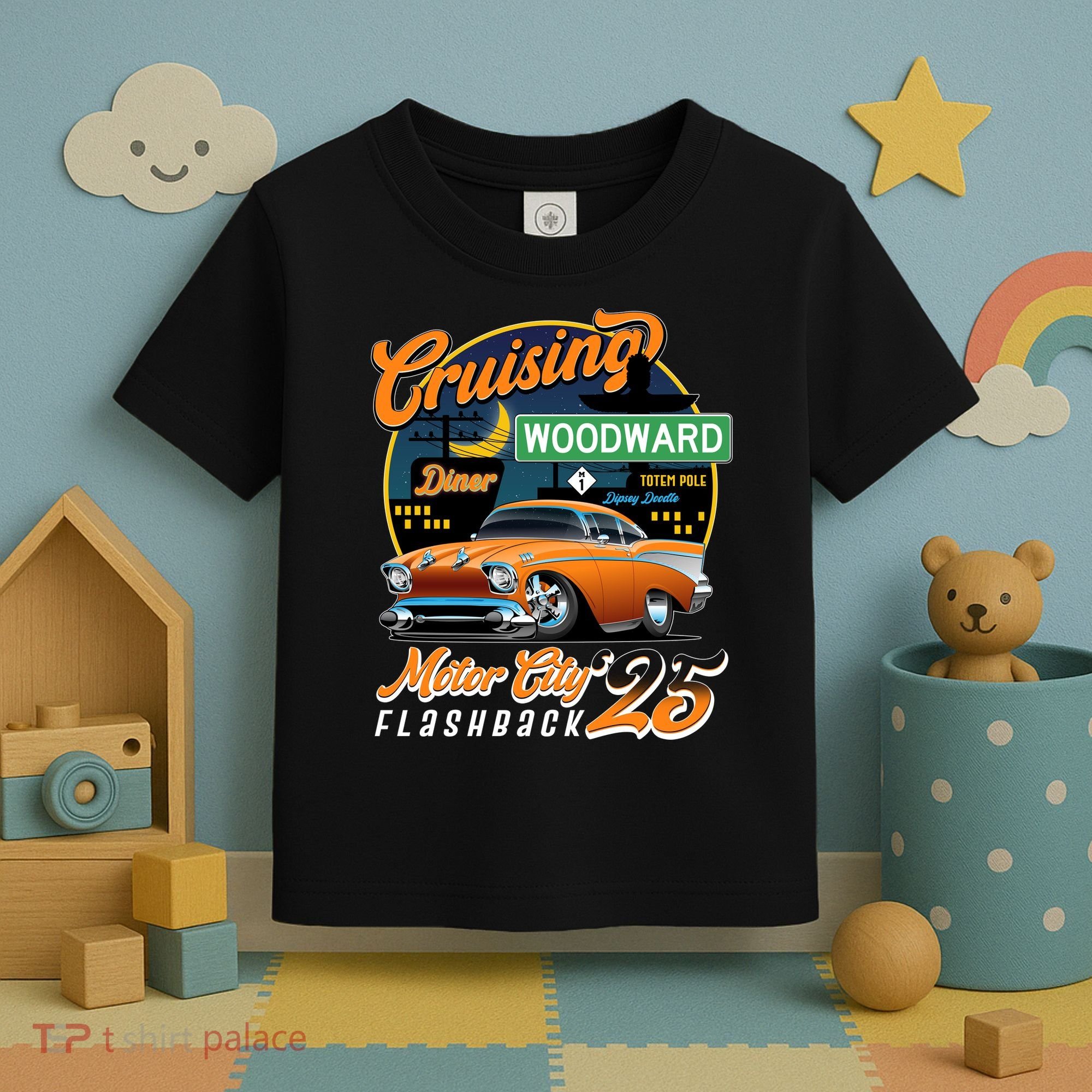 Cruising Woodward Motor City Flashback 2025 Toddler T-Shirt