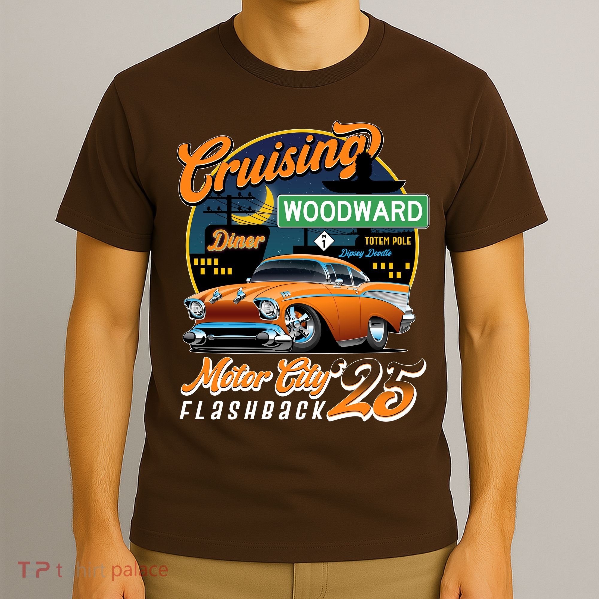 Cruising Woodward Motor City Flashback 2025 T-Shirt