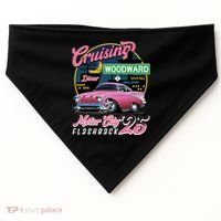 Cruising Woodward Motor City Flashback 2025 USA-Made Doggie Bandana thumb 0