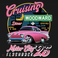 Cruising Woodward Motor City Flashback 2025 Women's Hoodie thumb 2