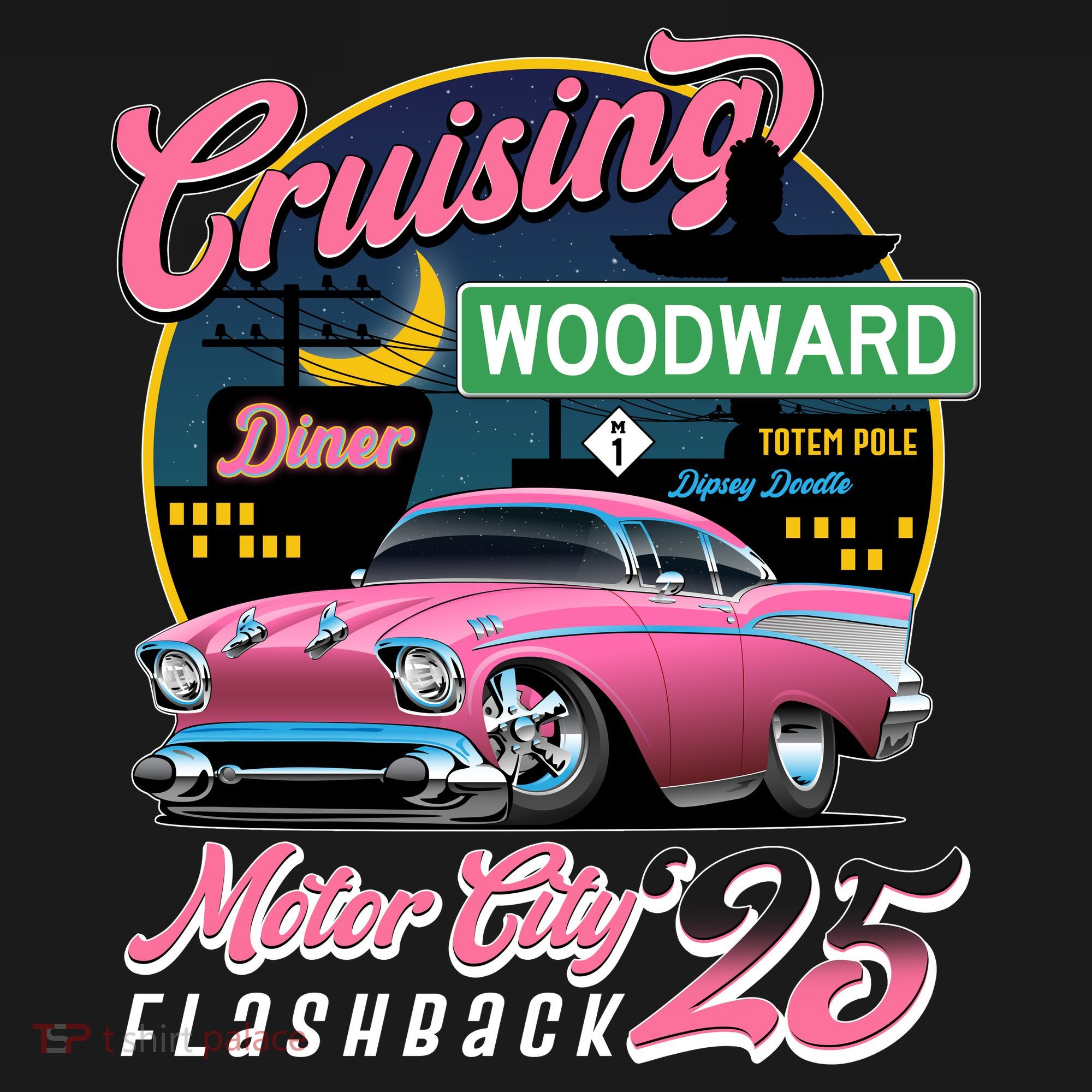 Cruising Woodward Motor City Flashback 2025 Women's Hoodie
