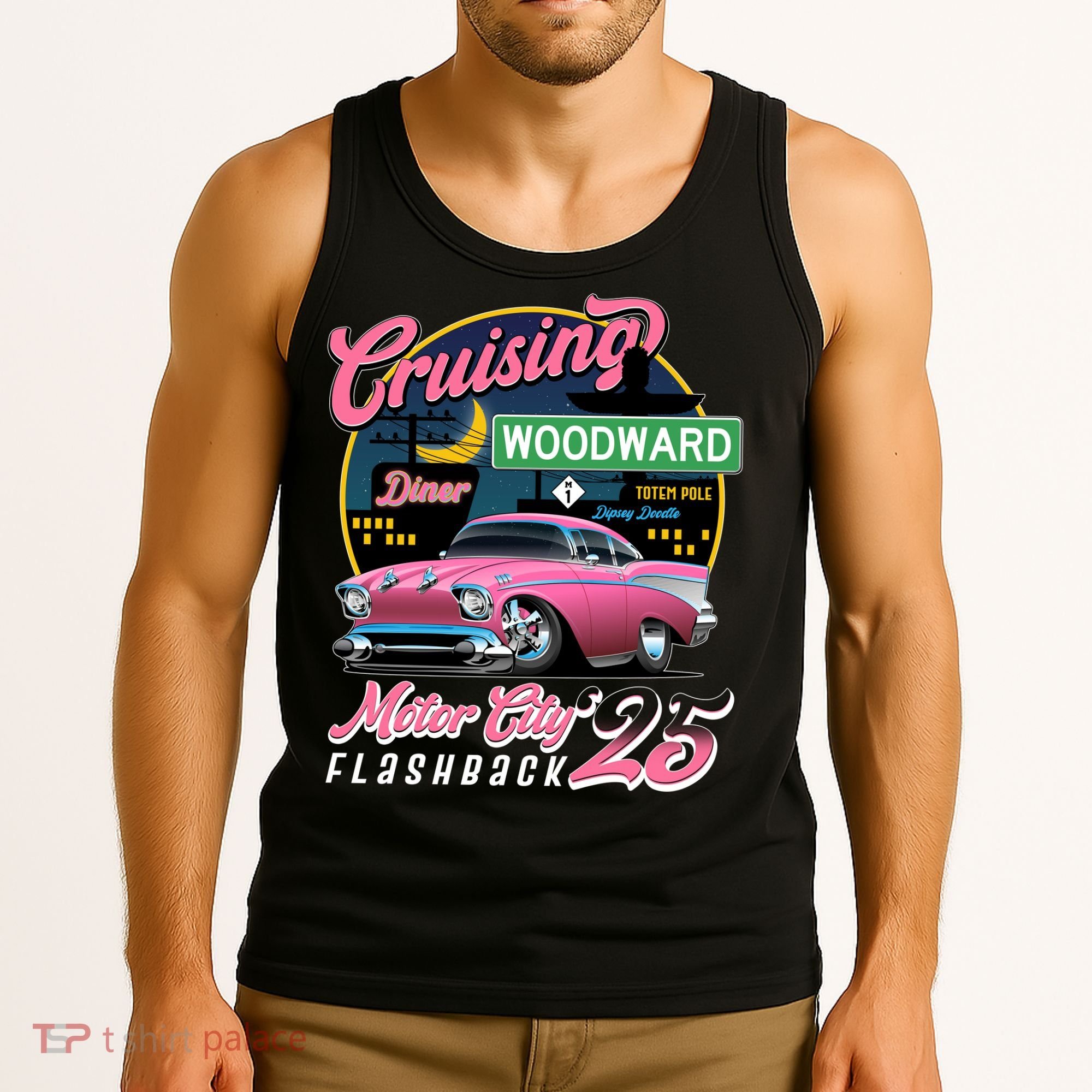 Cruising Woodward Motor City Flashback 2025 Tank Top