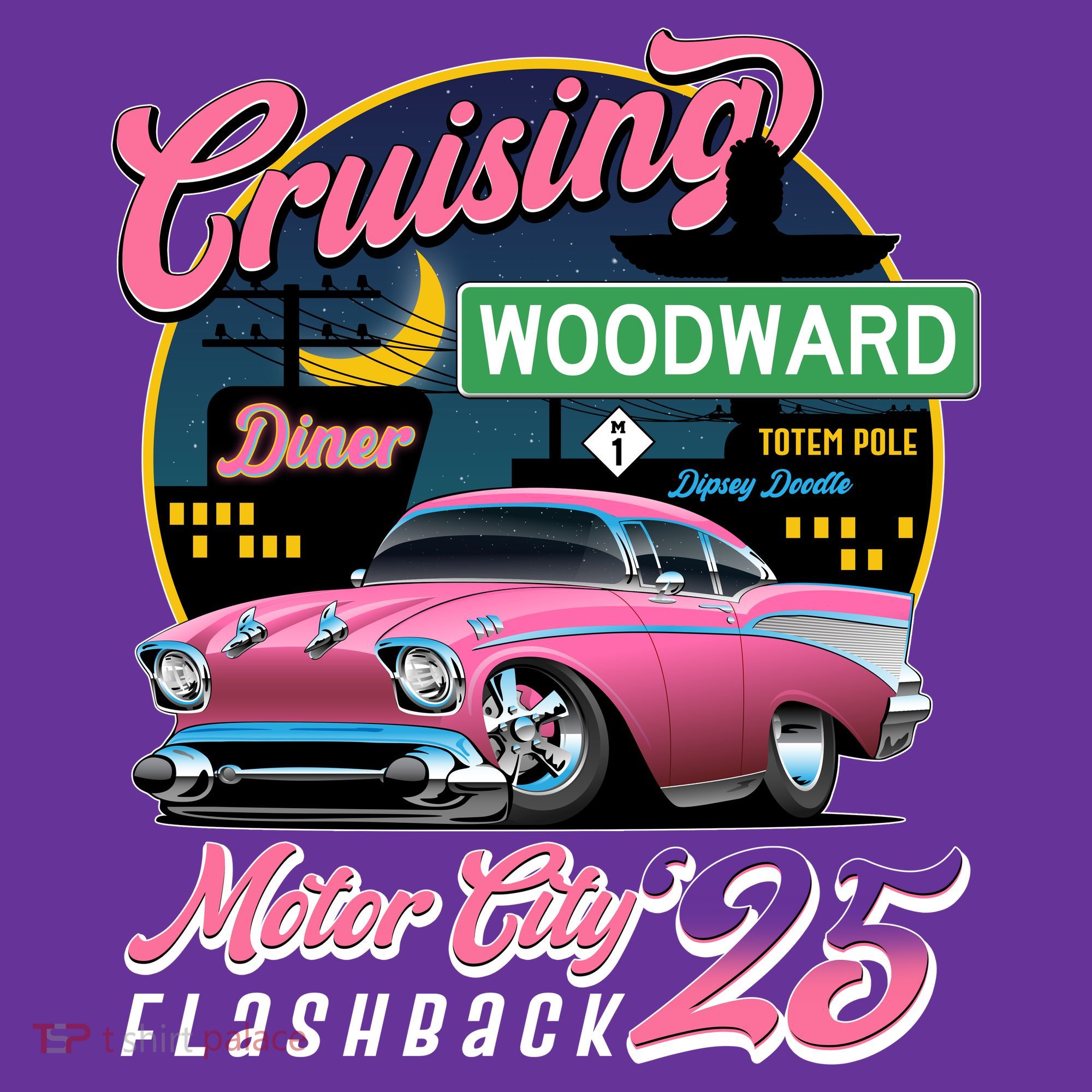 Cruising Woodward Motor City Flashback 2025 Long Sleeve Shirt