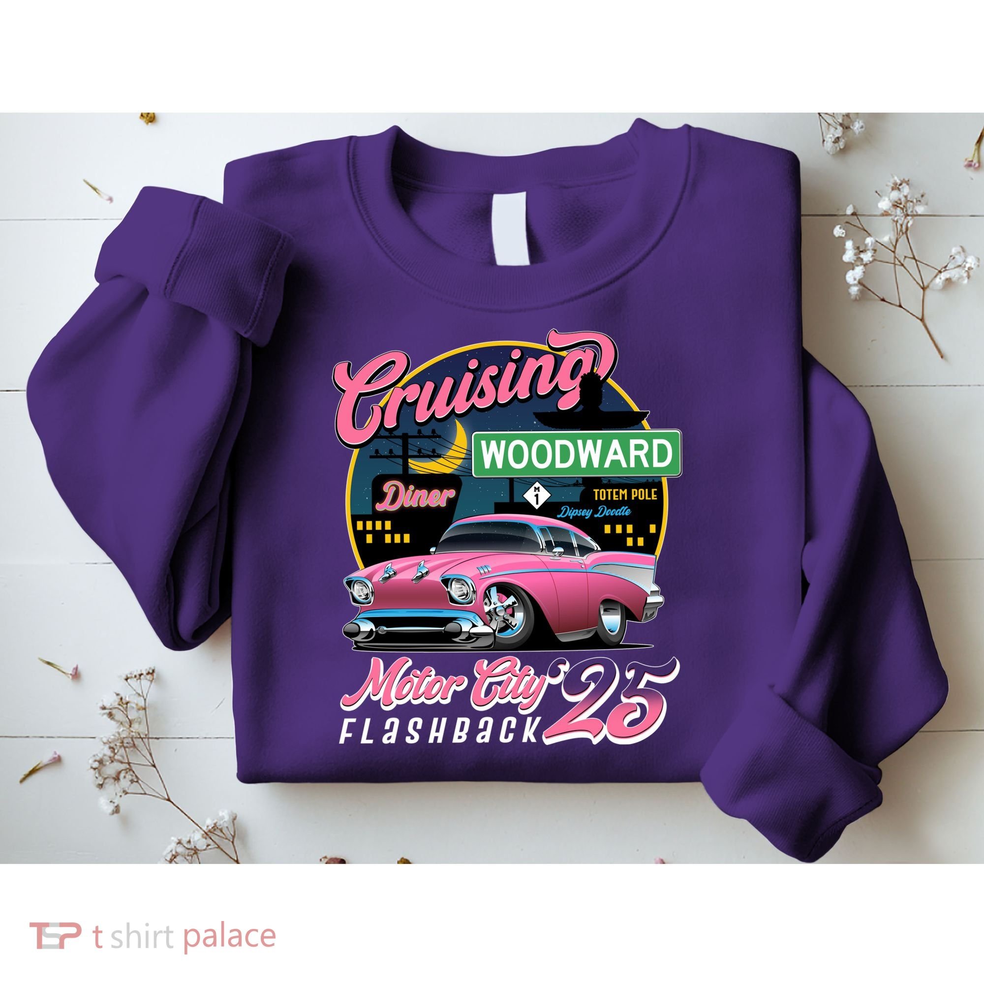Cruising Woodward Motor City Flashback 2025 Sweatshirt