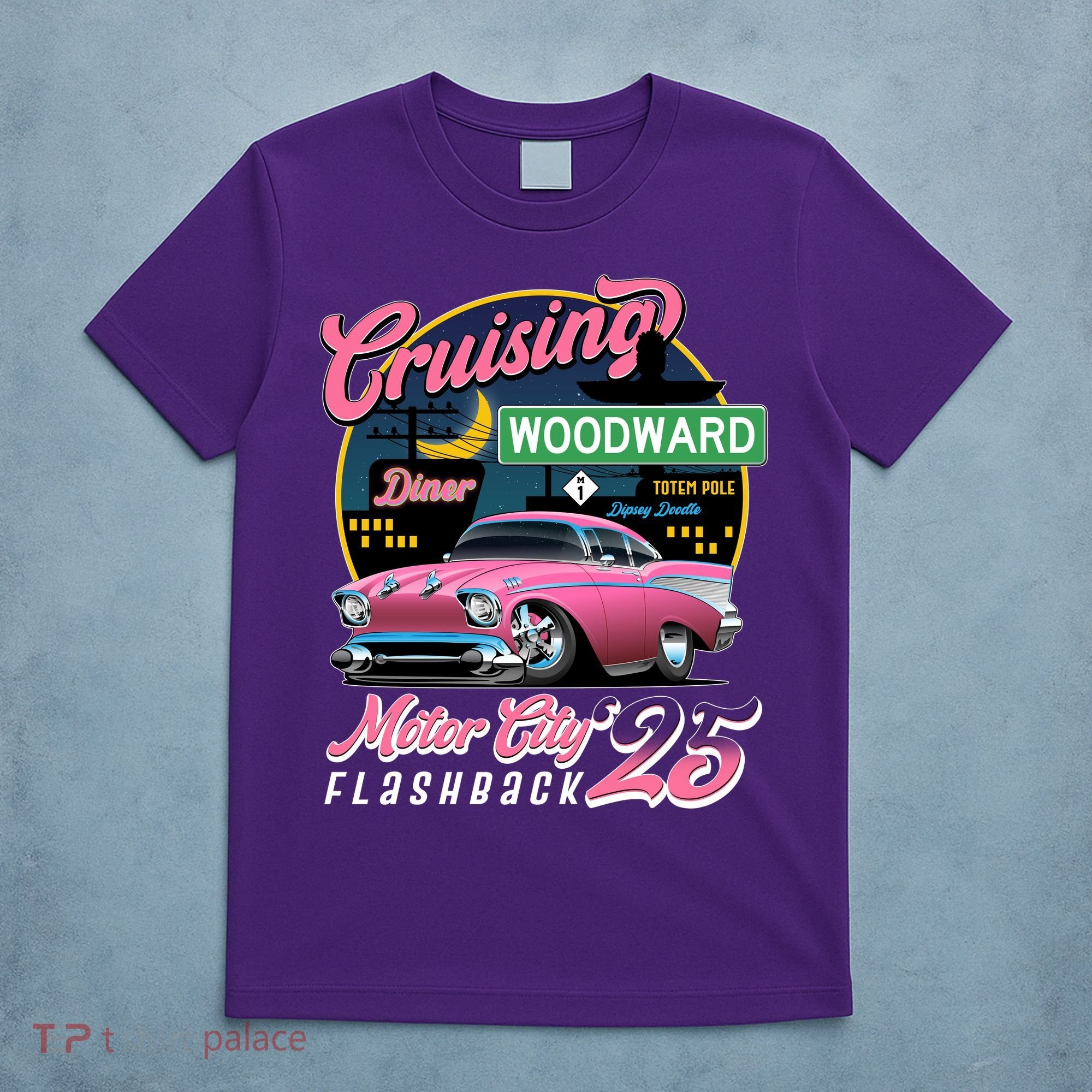 Cruising Woodward Motor City Flashback 2025 T-Shirt