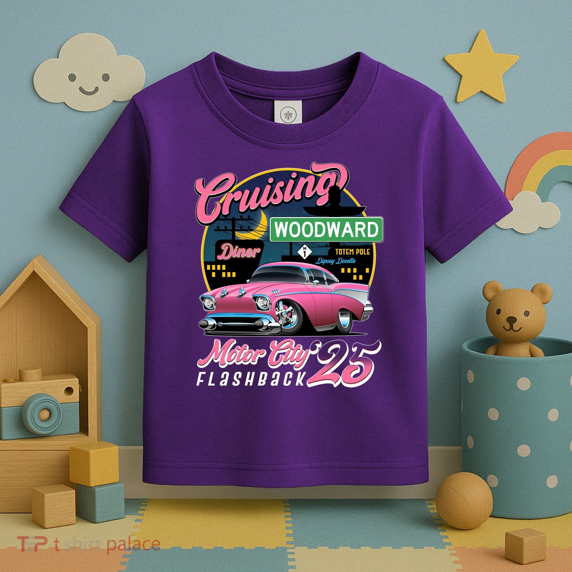 Cruising Woodward Motor City Flashback 2025 Toddler T-Shirt
