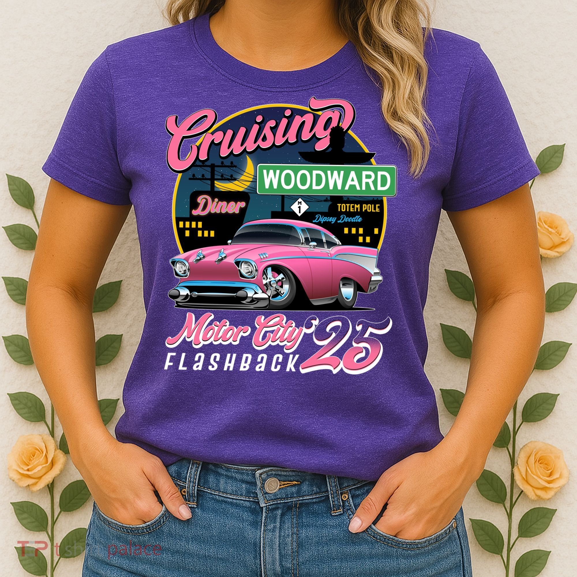 Cruising Woodward Motor City Flashback 2025 Women's T-Shirt