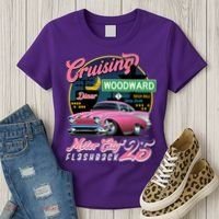 Cruising Woodward Motor City Flashback 2025 Women's T-Shirt thumb 3