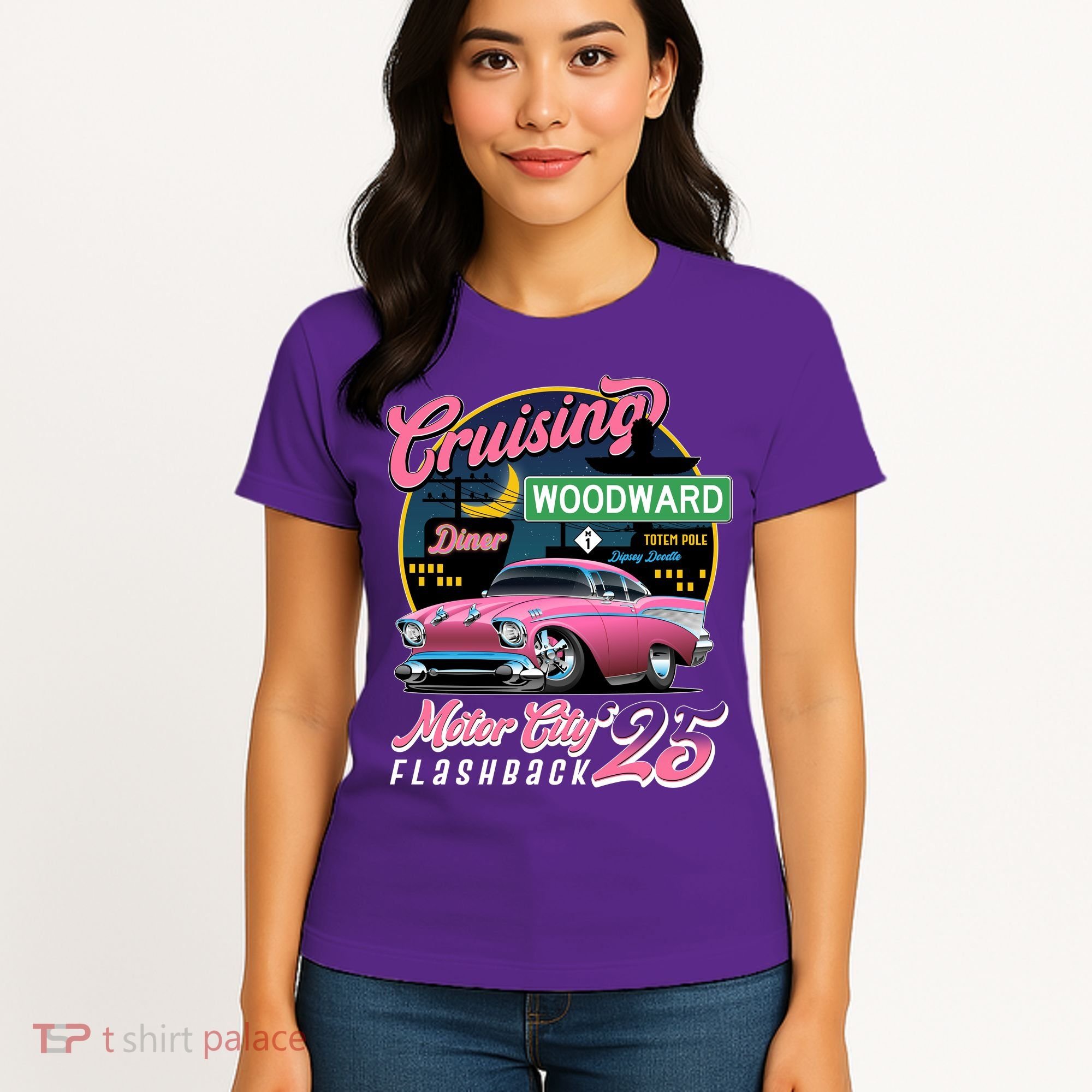 Cruising Woodward Motor City Flashback 2025 Women's T-Shirt