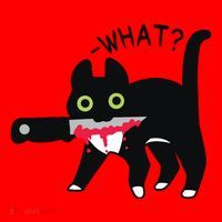 Cat What Murderous Tuxedo Cat With Knife Halloween Costume Santa Hat thumb 1