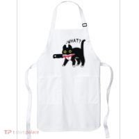 Cat What Murderous Tuxedo Cat With Knife Halloween Costume Apron thumb 0