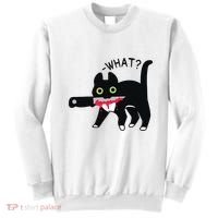 Cat What Murderous Tuxedo Cat With Knife Halloween Costume Sweatshirt thumb 0