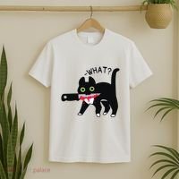 Cat What Murderous Tuxedo Cat With Knife Halloween Costume T-Shirt thumb 2