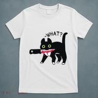 Cat What Murderous Tuxedo Cat With Knife Halloween Costume T-Shirt thumb 5