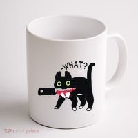 Cat What Murderous Tuxedo Cat With Knife Halloween Costume Coffee Mug thumb 1