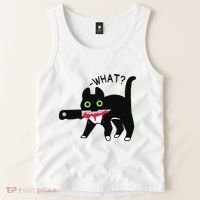 Cat What Murderous Tuxedo Cat With Knife Halloween Costume Tank Top thumb 2