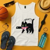 Cat What Murderous Tuxedo Cat With Knife Halloween Costume Tank Top thumb 4