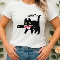 Cat What Murderous Tuxedo Cat With Knife Halloween Costume Women's T-Shirt thumb 2