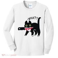 Cat What Murderous Tuxedo Cat With Knife Halloween Costume Kids Long Sleeve Shirt thumb 0