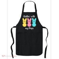 Chillin With My Peeps Easter Bunny Funny Cute Apron thumb 0