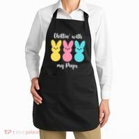 Chillin With My Peeps Easter Bunny Funny Cute Apron thumb 2
