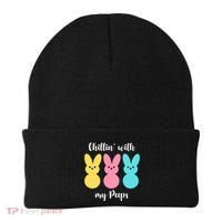 Chillin With My Peeps Easter Bunny Funny Cute Beanie thumb 0
