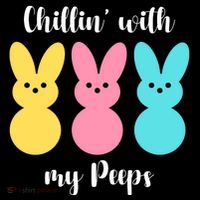 Chillin With My Peeps Easter Bunny Funny Cute Toddler Hoodie thumb 2