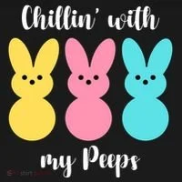 Chillin With My Peeps Easter Bunny Funny Cute Toddler Hoodie thumb 2