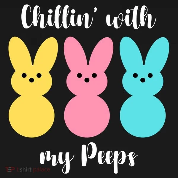 Chillin With My Peeps Easter Bunny Funny Cute Toddler Hoodie