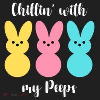 Chillin With My Peeps Easter Bunny Funny Cute Golf Towel thumb 3