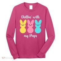 Chillin With My Peeps Easter Bunny Funny Cute Long Sleeve Shirt thumb 0
