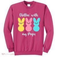 Chillin With My Peeps Easter Bunny Funny Cute Sweatshirt thumb 0