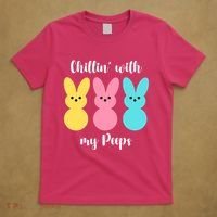 Chillin With My Peeps Easter Bunny Funny Cute T-Shirt thumb 5
