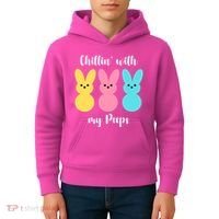 Chillin With My Peeps Easter Bunny Funny Cute Kids Hoodie thumb 4