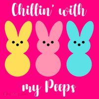 Chillin With My Peeps Easter Bunny Funny Cute Kids Hoodie thumb 5