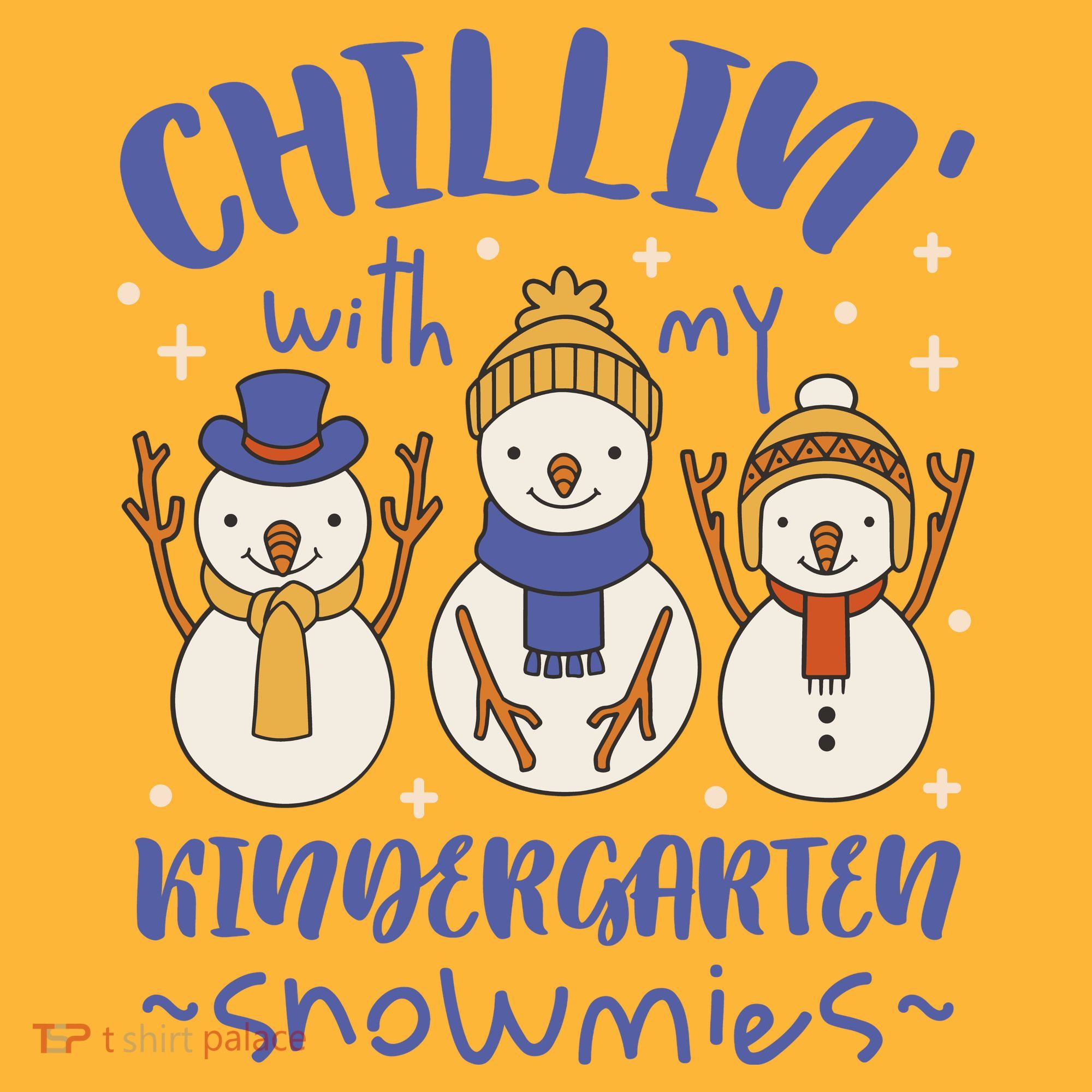 Chillin With My Kindergarten Snowmies Cute Winter Hoodie