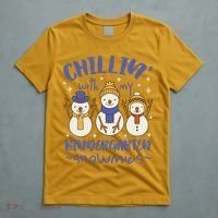 Chillin With My Kindergarten Snowmies Cute Winter T-Shirt thumb 5